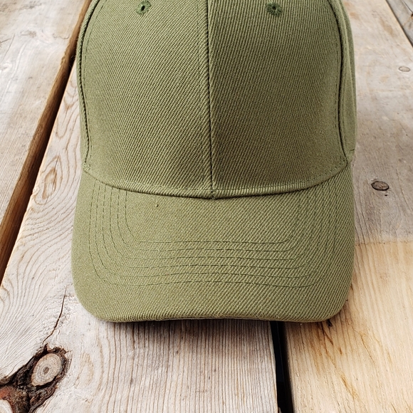 Unisex Olive 6 Panel Baseball Cap 🧢 - Picture 4 of 5